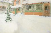 Carl Larsson THe Cottage in the Snow USA oil painting artist